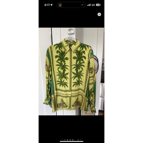 RARE Versace Tropical Jungle Print Tarzan - Picture 1 of 14